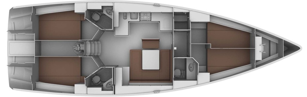 Bavaria CRUISER 45 - four cabin layout - Bavaria &copy; North South Yachting Australia http://www.northsouthyachting.com.au